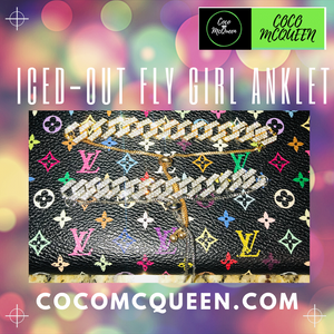 Iced-out Fly Girl Anklet
